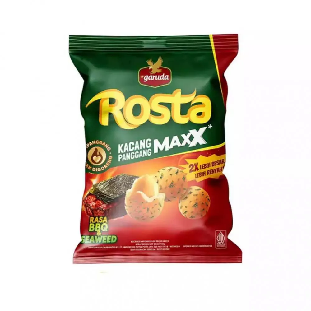 Garuda Rosta Kacang Panggang Maxx BBQ & Seaweed 80GR