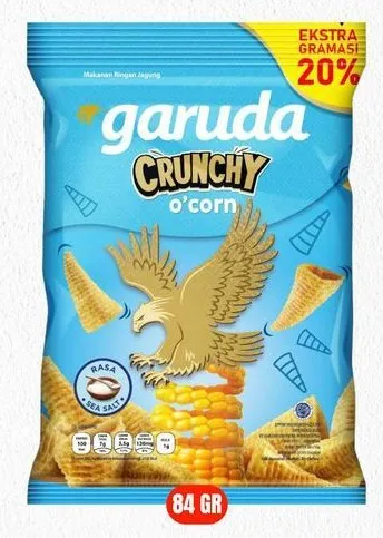 Garuda Crunchy Corn Tornado Seasalt 84GR