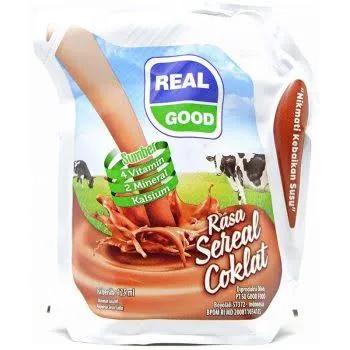 Real Good Milk UHT Sereal Cokelat Pch 125ML