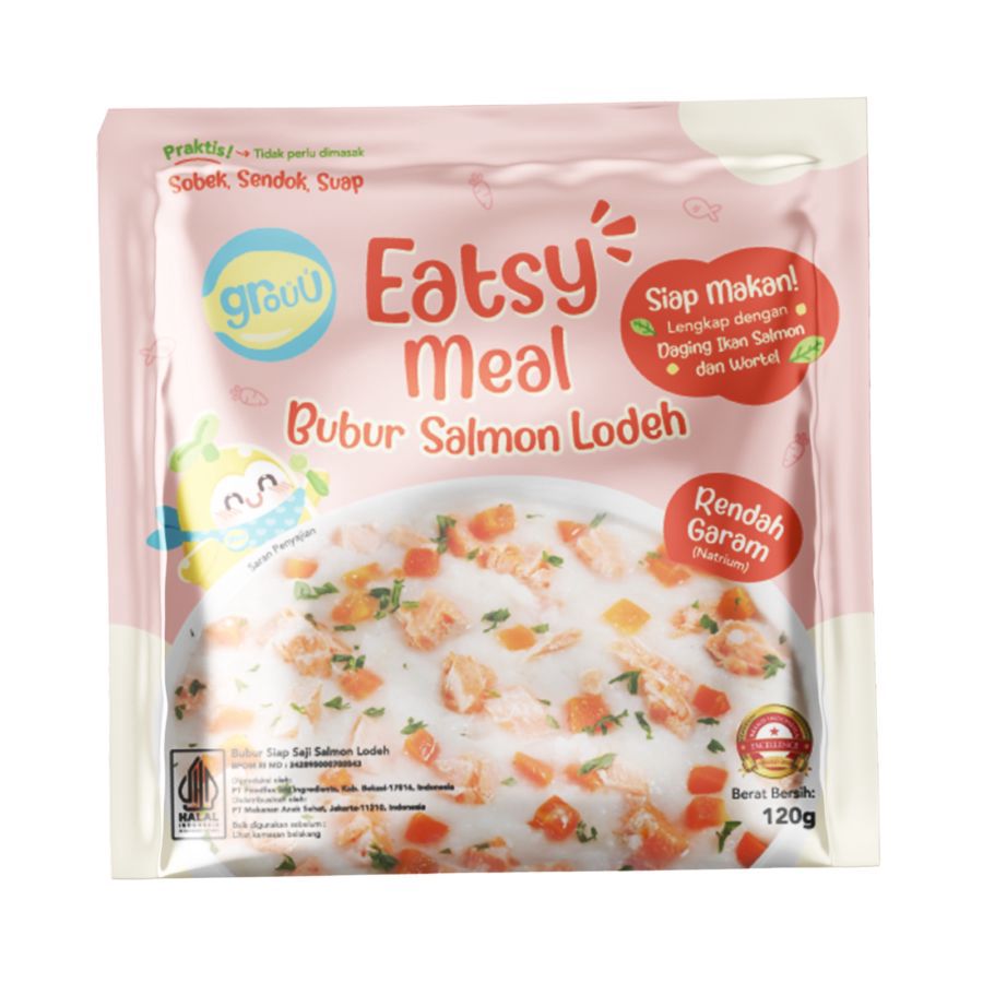 Grouu Eatsy Meal Bubur Salmon Lodeh 120GR