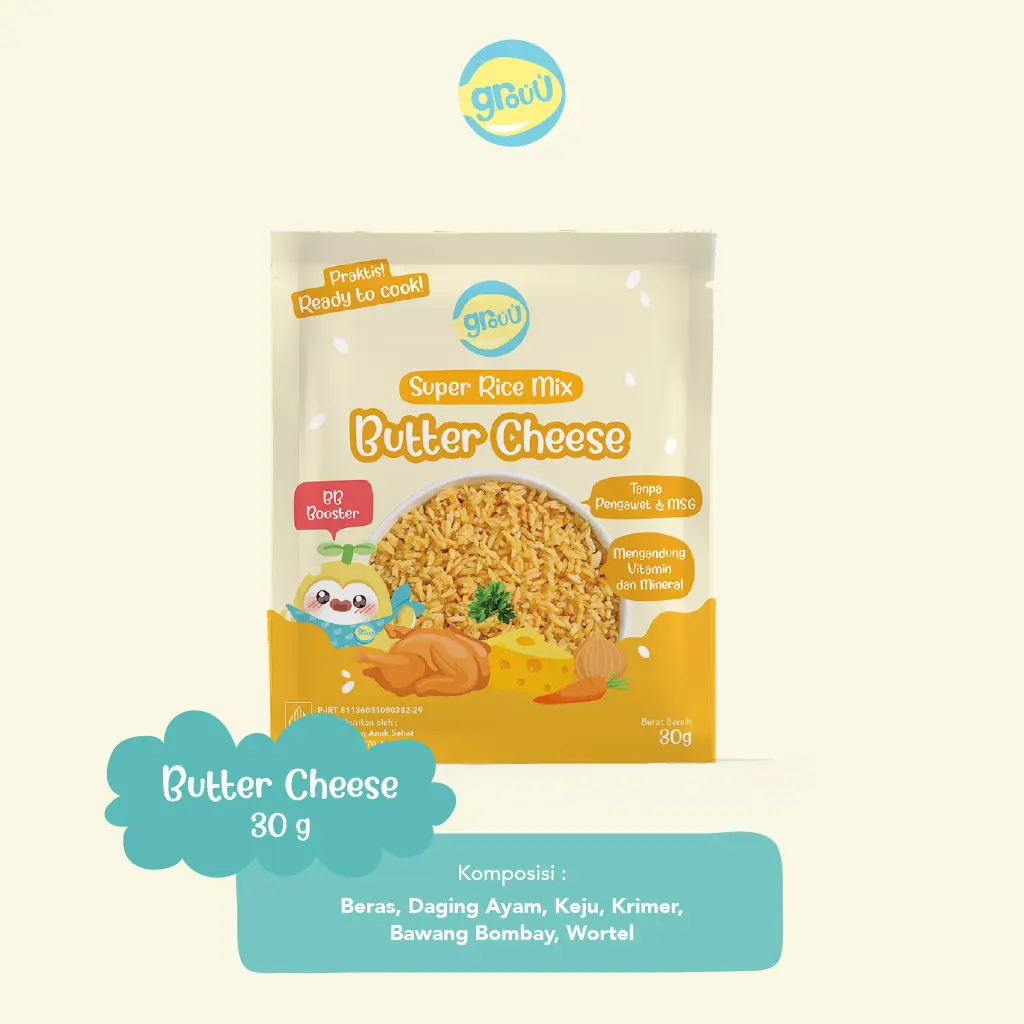 Grouu Super Rice Mix Butter Cheese 30GR