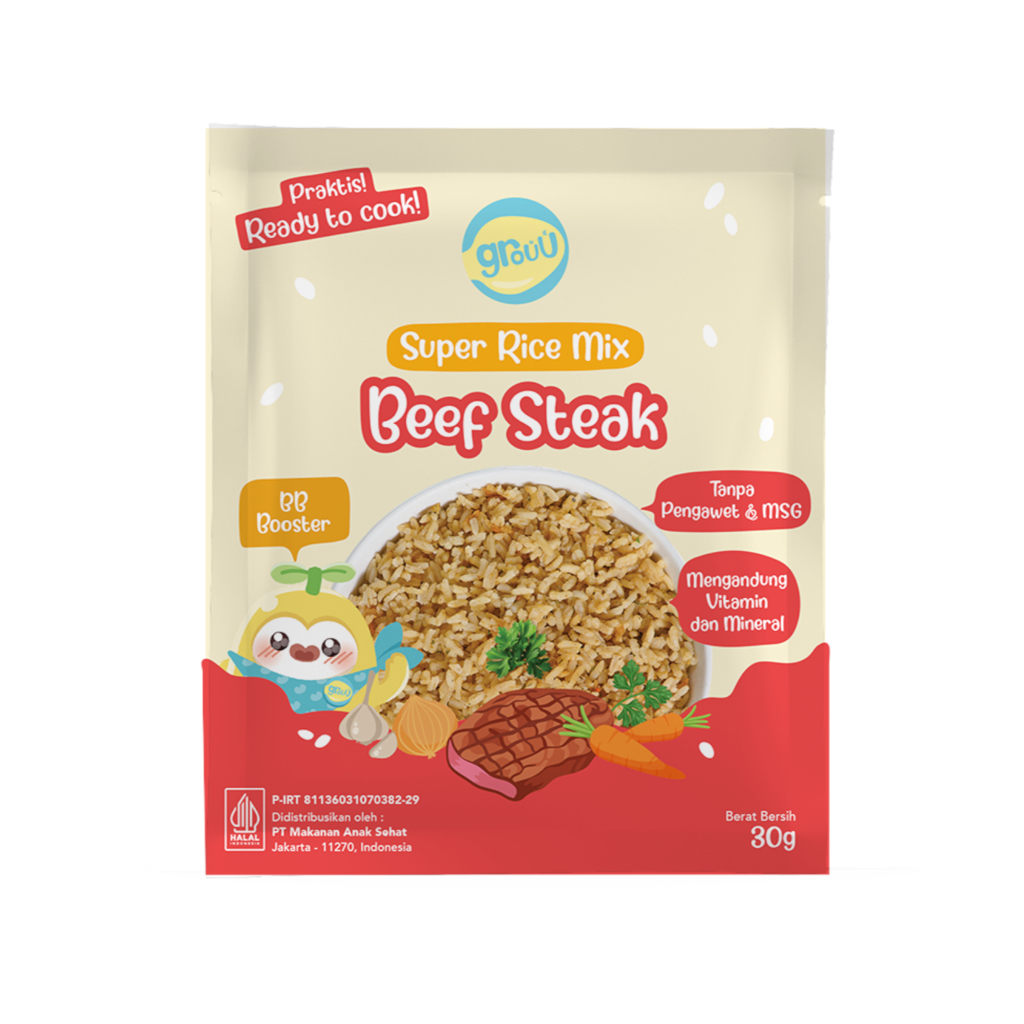 Grouu Super Rice Mix Beef Steak 30GR