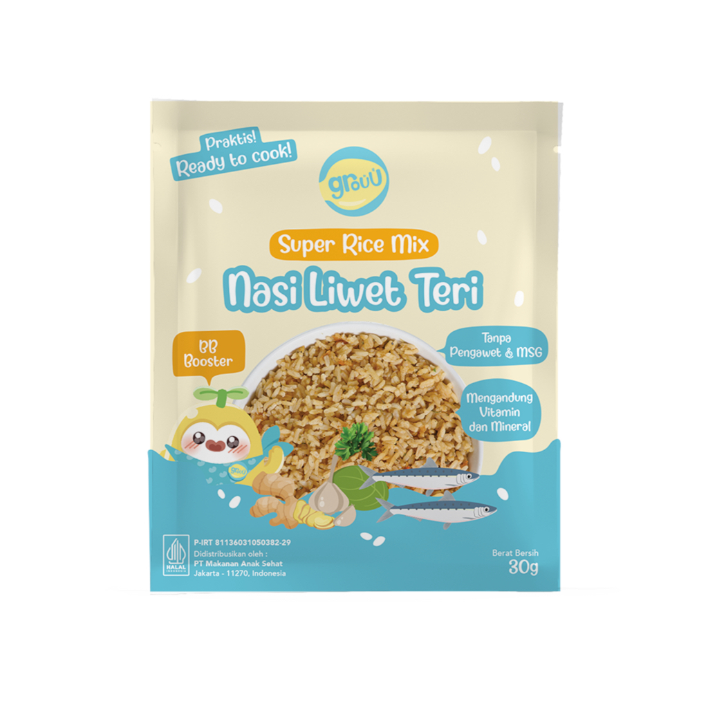 Grouu Super Rice Mix Nasi Liwet Teri30GR
