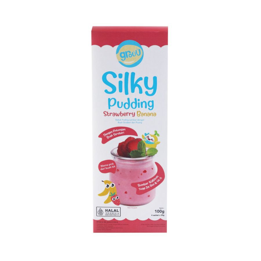 Grouu Silky Pudding Strawberry Banana 100GR
