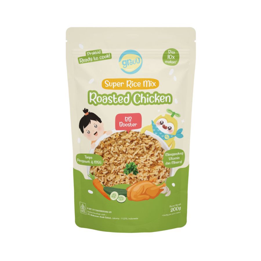 Grouu Super Rice Mix Roasted Chicken 200GR