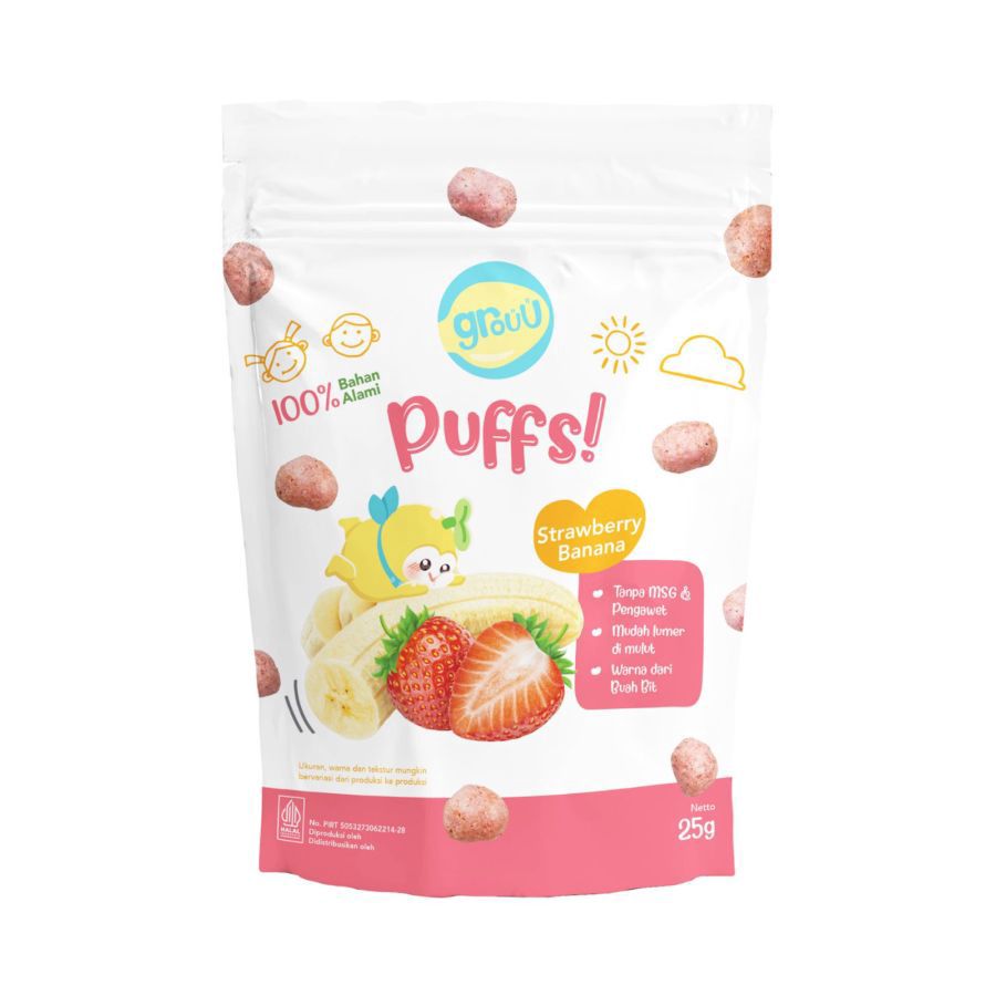 Grouu Puffs Strawberry Banana 25GR