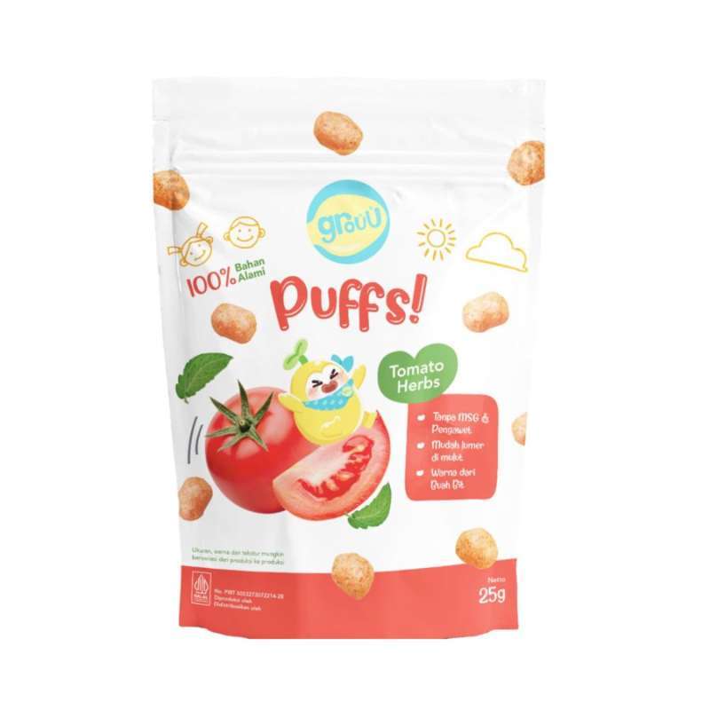 Grouu Puffs Tomato Herbs 25GR