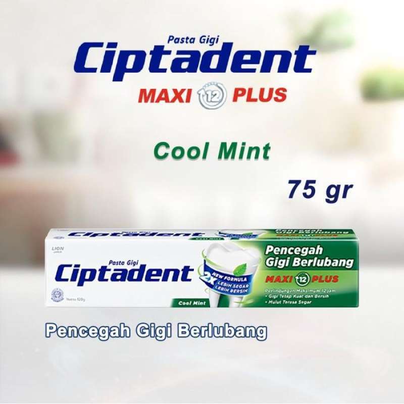 Ciptadent Pasta Gigi Maxi 12 Plus Cool Mint 75GR