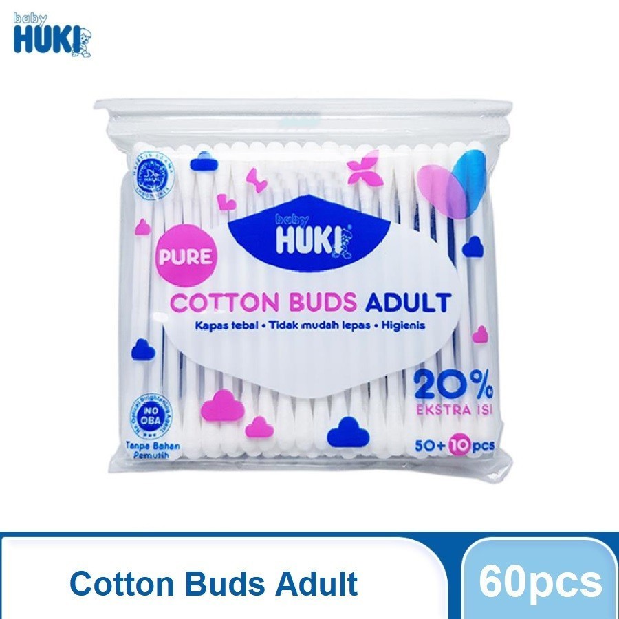Huki Cotton Buds Adult 60PCS