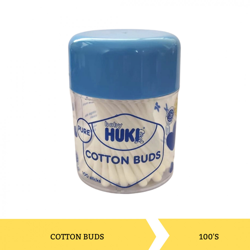 Huki Cotton Buds Pot 100PCS
