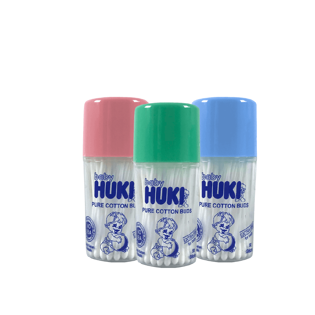 Huki Cotton Buds Pot For Baby 50PCS