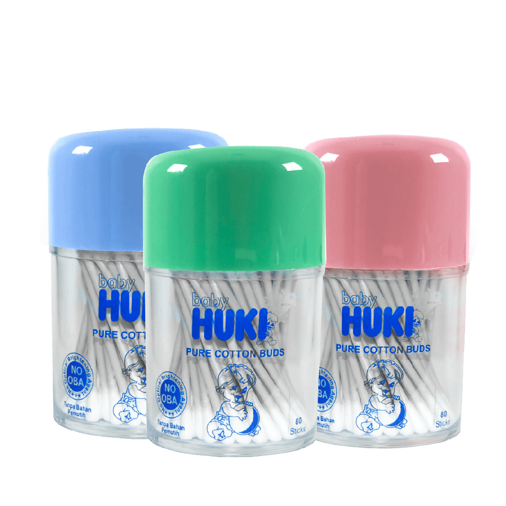 Huki Cotton Buds Pot 80PCS