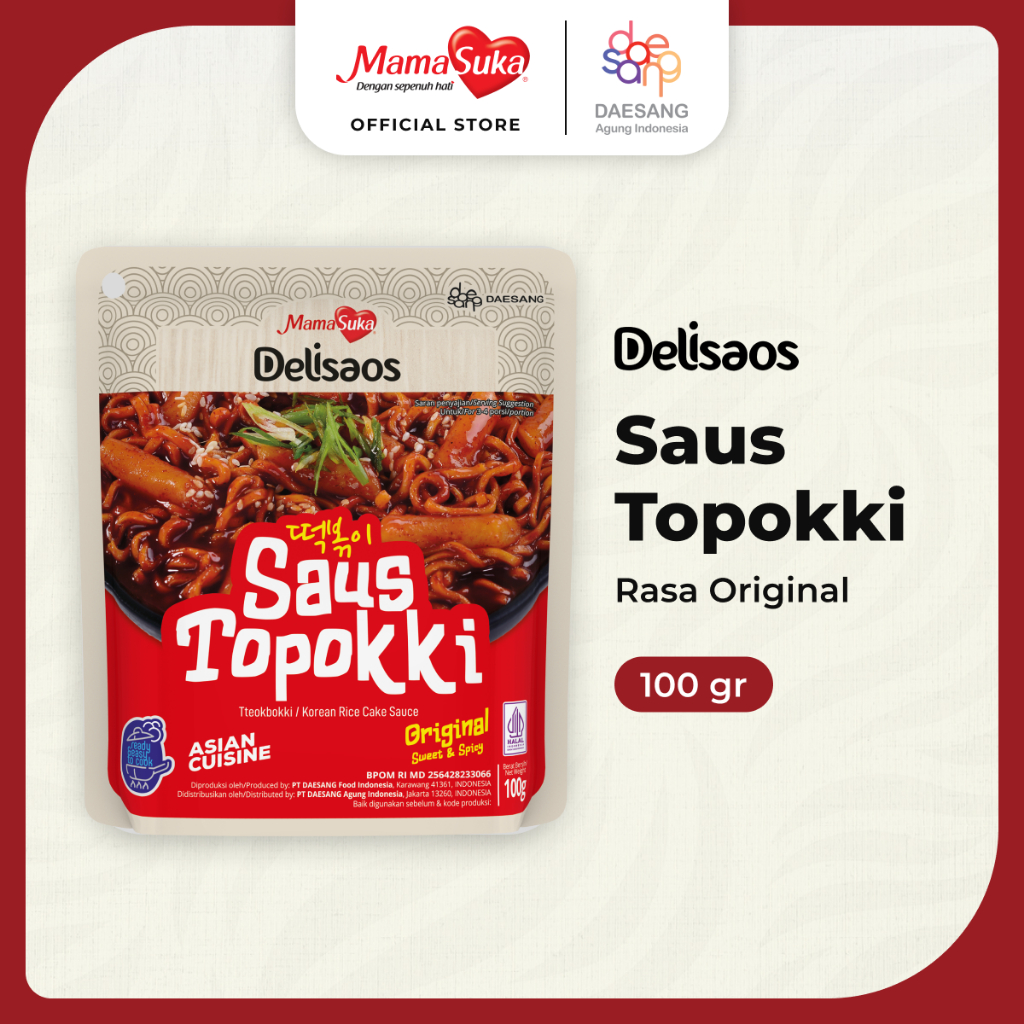 Mama Suka Delisaos Saus Topokki Original 100Gr(X40Ea)