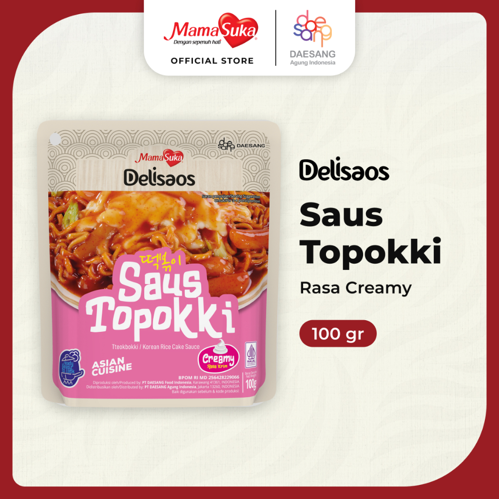 Mama Suka Delisaos Saus Topokki Creamy 100Gr(X40Ea)