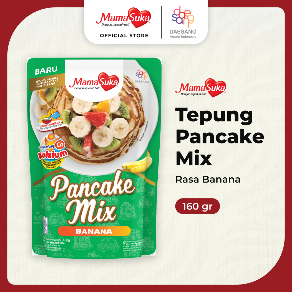 Mama Suka Pancake Mix Banana 160Gr (X24Ea)