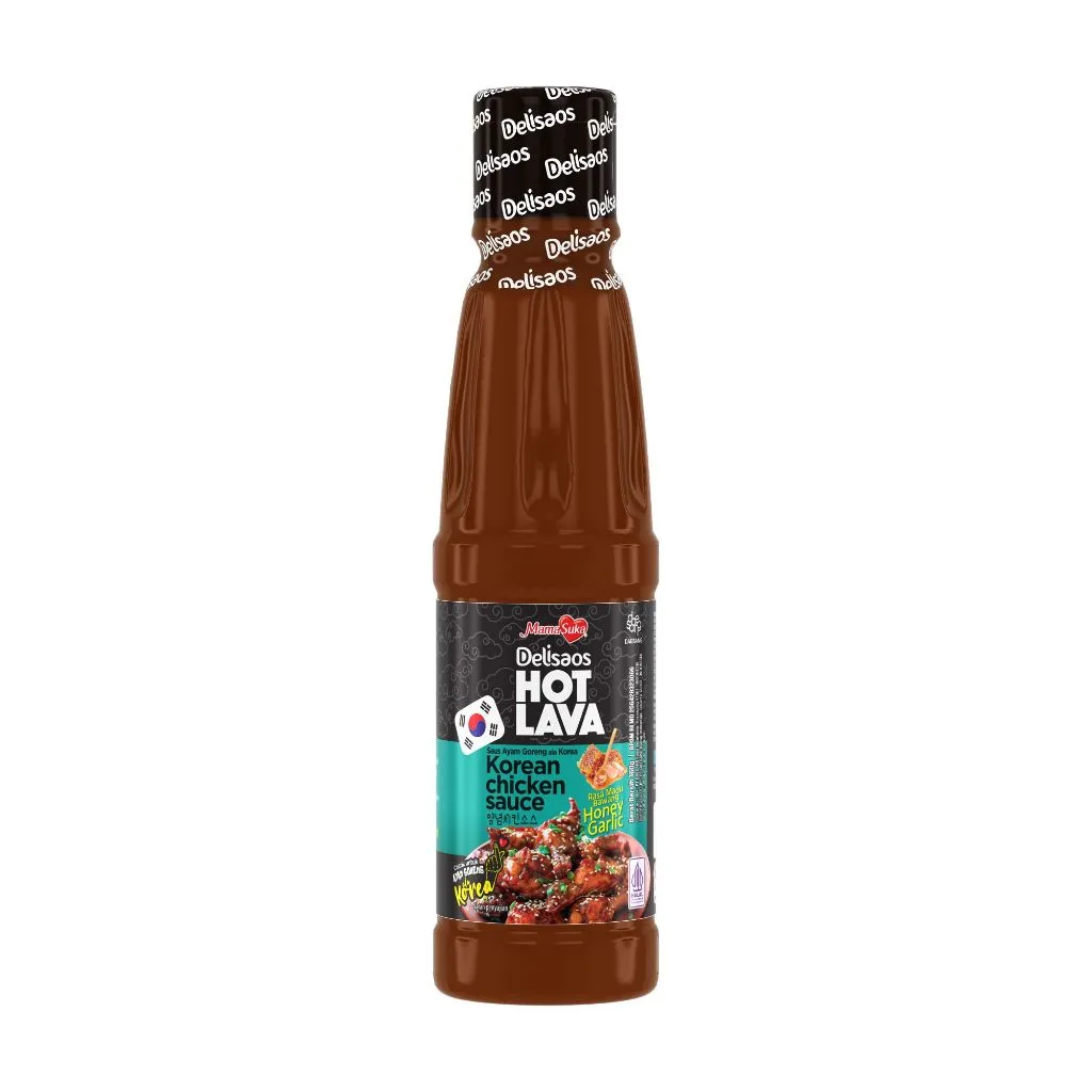 Delisaos Hot Lava Korean Chicken Sauce Honey Garlic 160GR