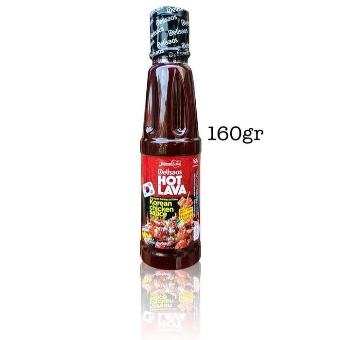 Delisaos Hot Lava Korean Chicken Sauce Hot Spicy 160Gr