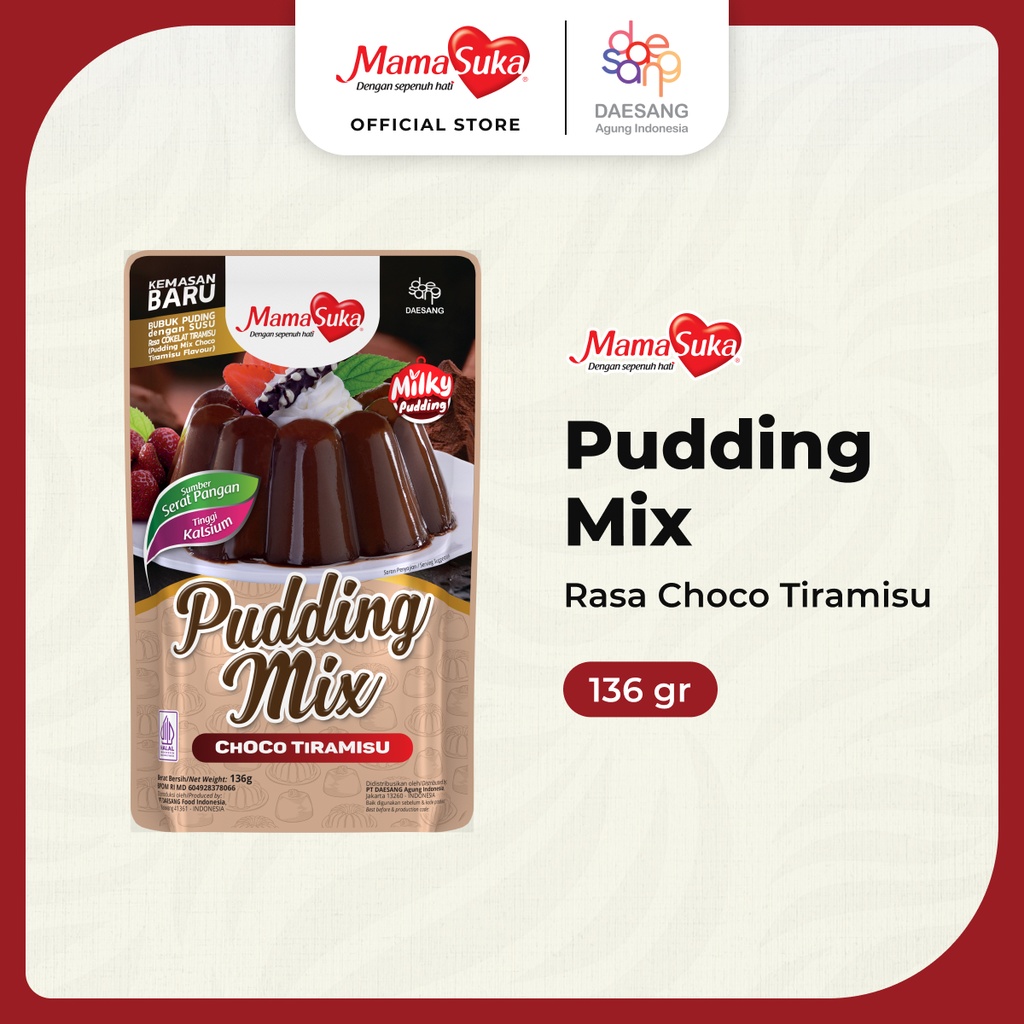 Mama Suka Pudding Mix Choco Tiramisu 136Gr (X24)