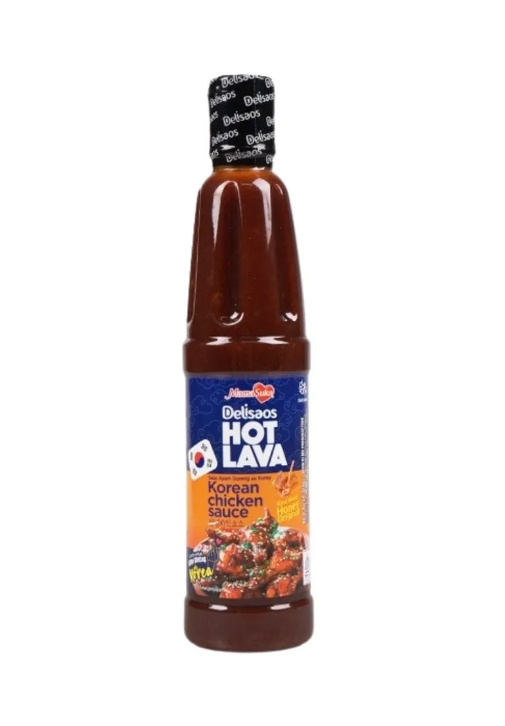 Delisaos Hot Lava Korean Chicken Sauce Honey Original 320Gr