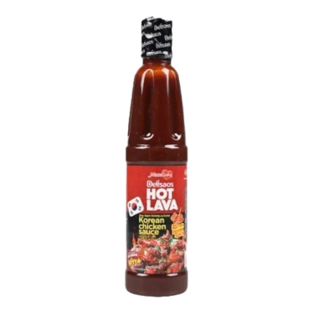Delisaos Hot Lava Korean Chicken Sauce Honey Spicy 320Gr