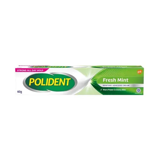 Polident Perekat Gigi Palsu Fresh Mint 60GR