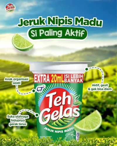 Teh Gelas Jeruk Nipis Madu Cup 180ML