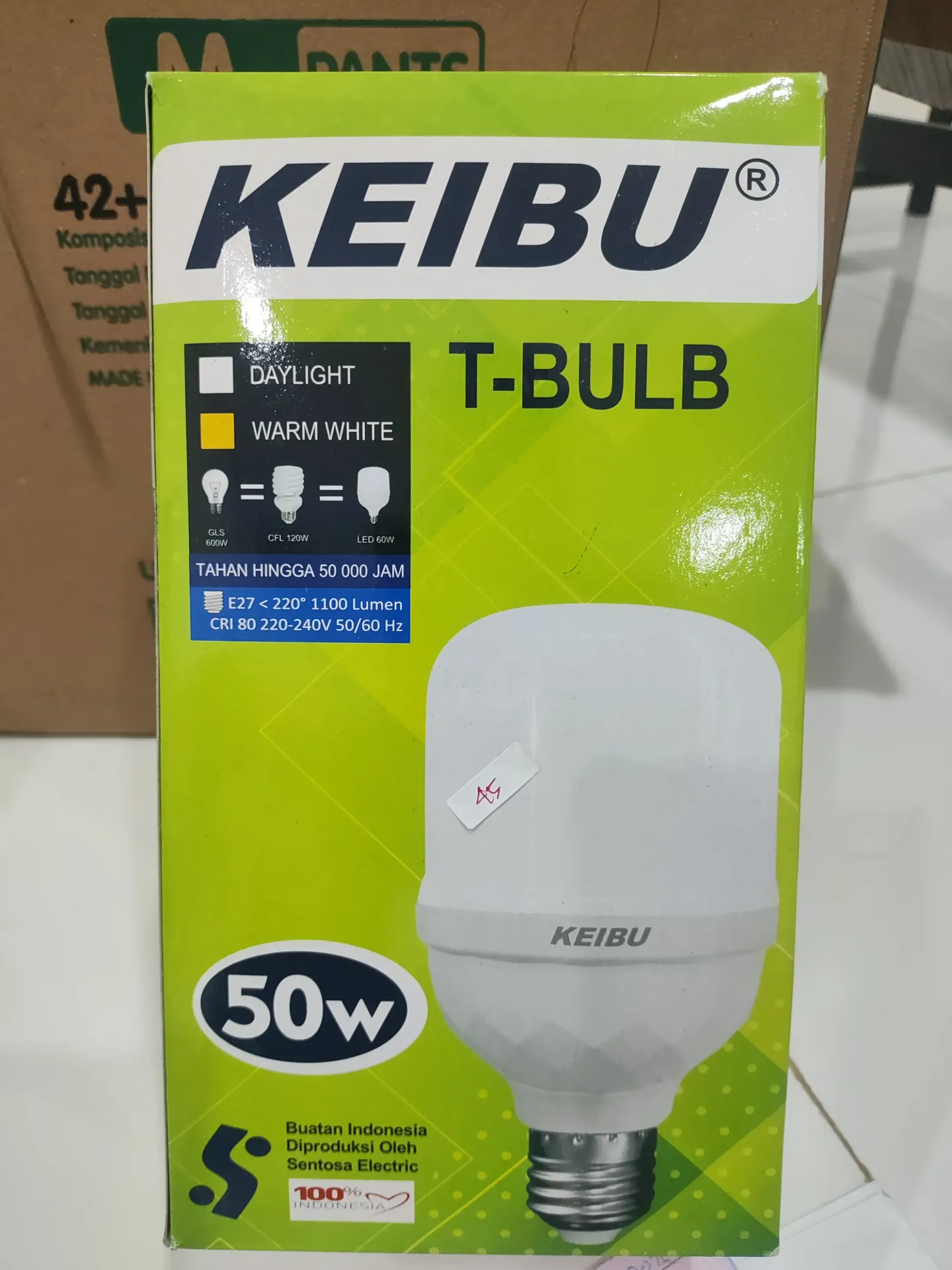 Keibu T-Bulb 50W Putih