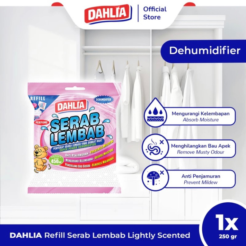 Dahlia Serap Lembab Lightly Scented Refill 250GR