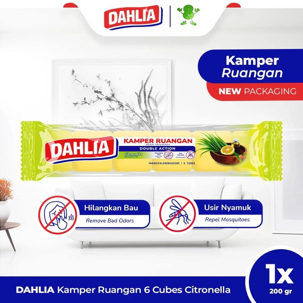 Dahlia Kamper Ruangan Citronella 6 Cubes 200GR