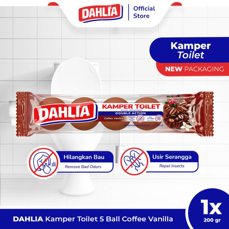 Dahlia Kamper Toilet Coffee Vanilla 5 Ball 200GR