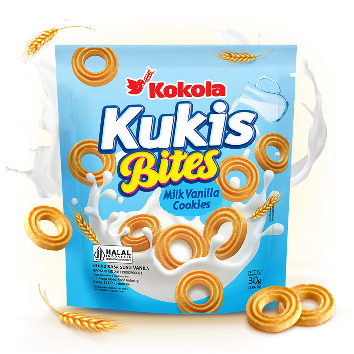Kokola Kukis Bites Milk Vanila 30GR