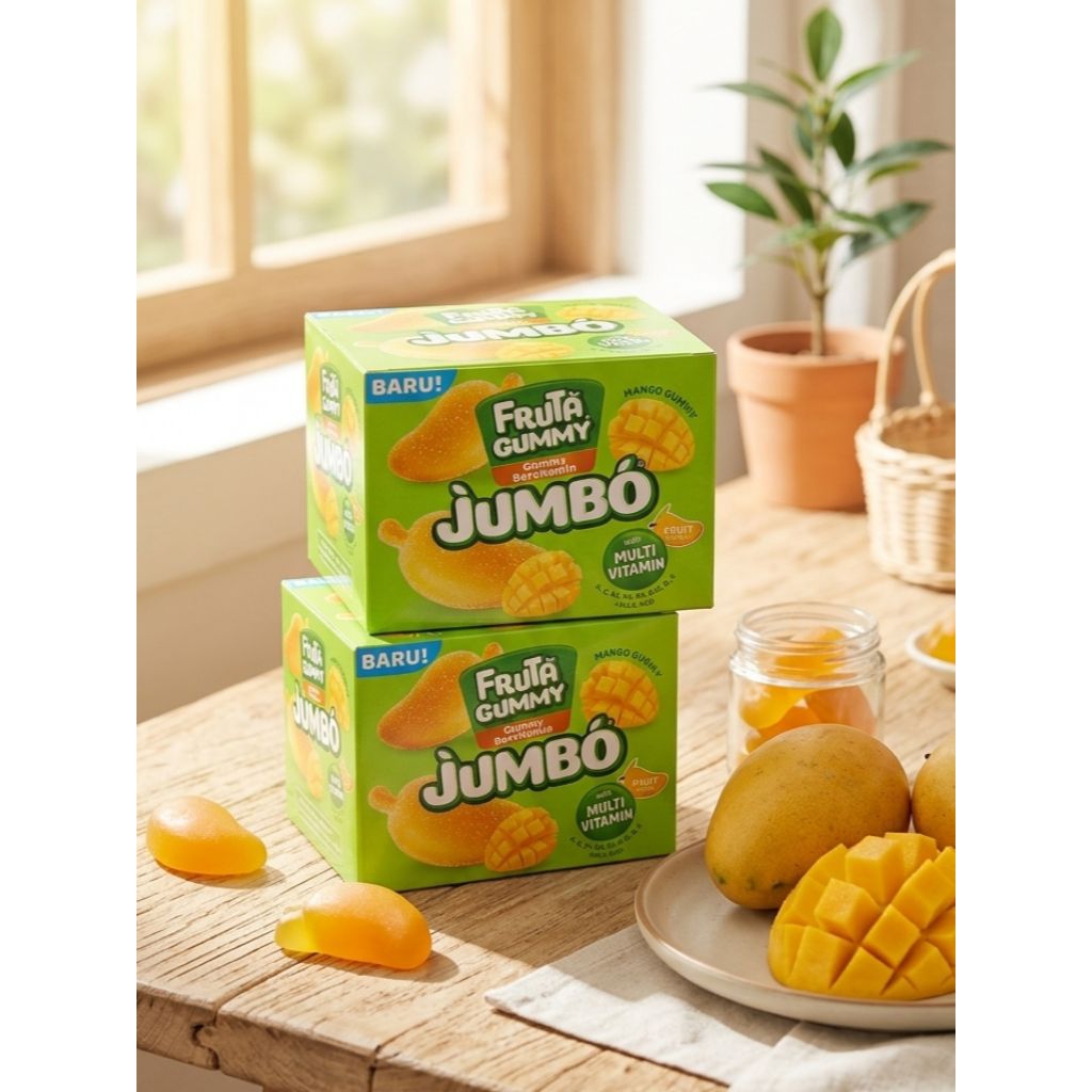 Fruta Gummy Jumbo Mango 12X144GR