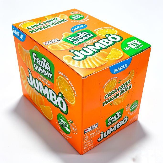 Fruta Gummy Jumbo Orange 12X144GR