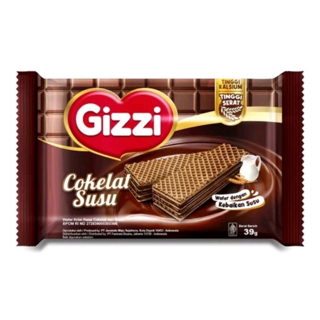 Gizzi Wafer Cokelat Susu 39GR