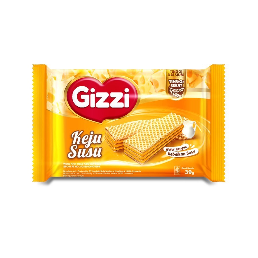 Gizzi Wafer Keju Susu 39GR