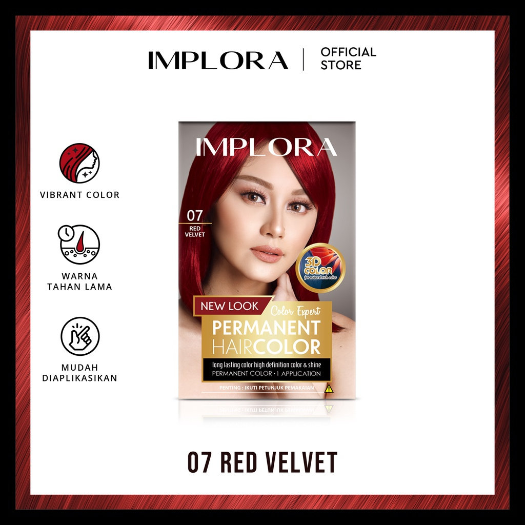 Implora Hair Color Red Velvet 07 30ML
