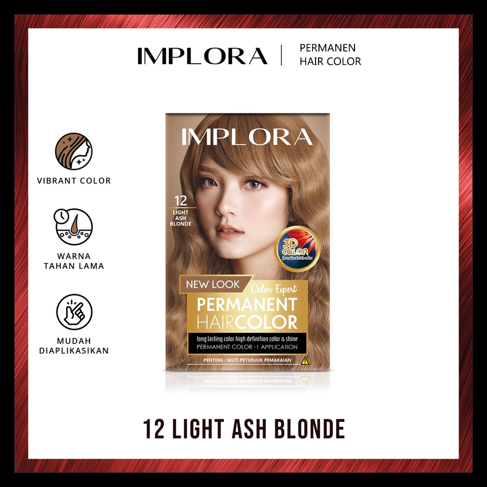 Implora Hair Color Light Ash Blonde 12 30ML