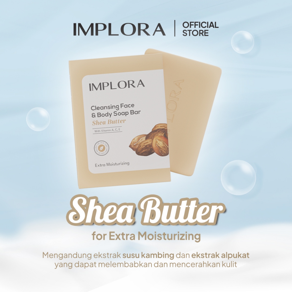 Implora Cleansing Face & Body Bar Shea Butter 60GR