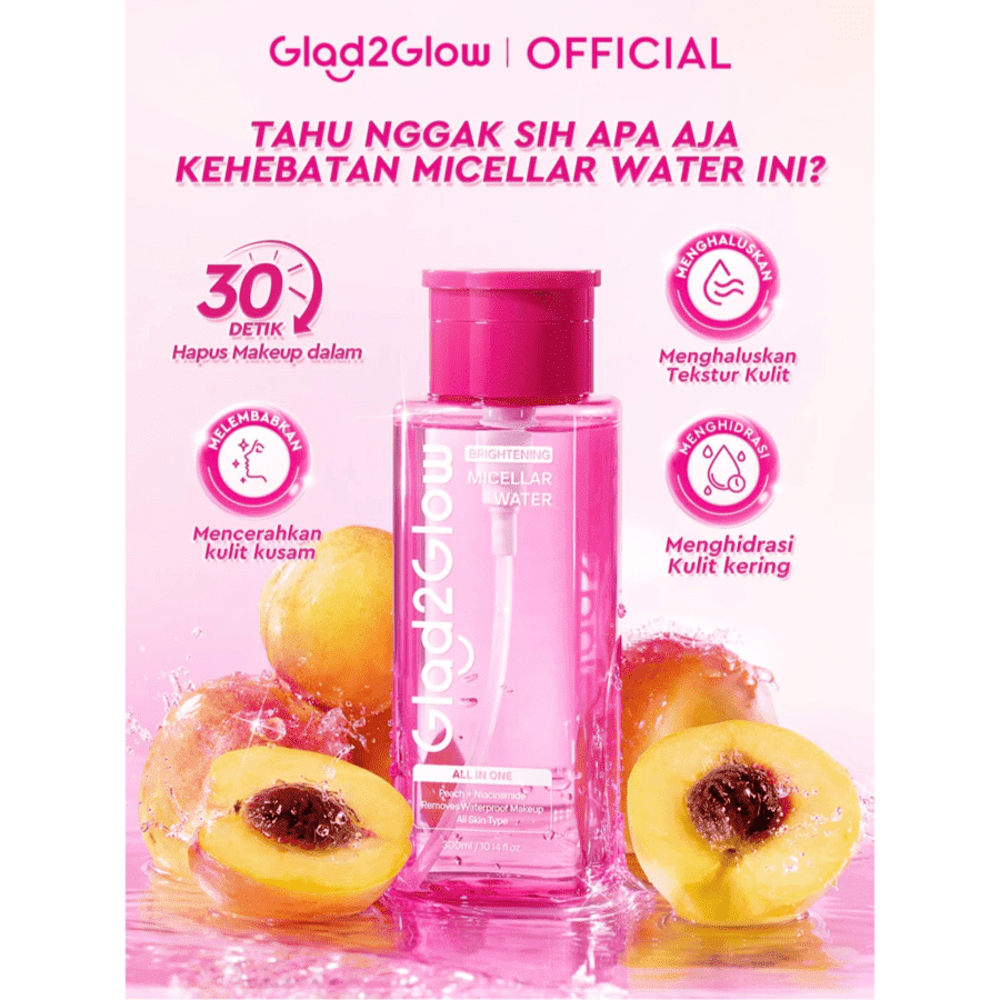 Glad2Glow Micellar Water Brightening 300ML
