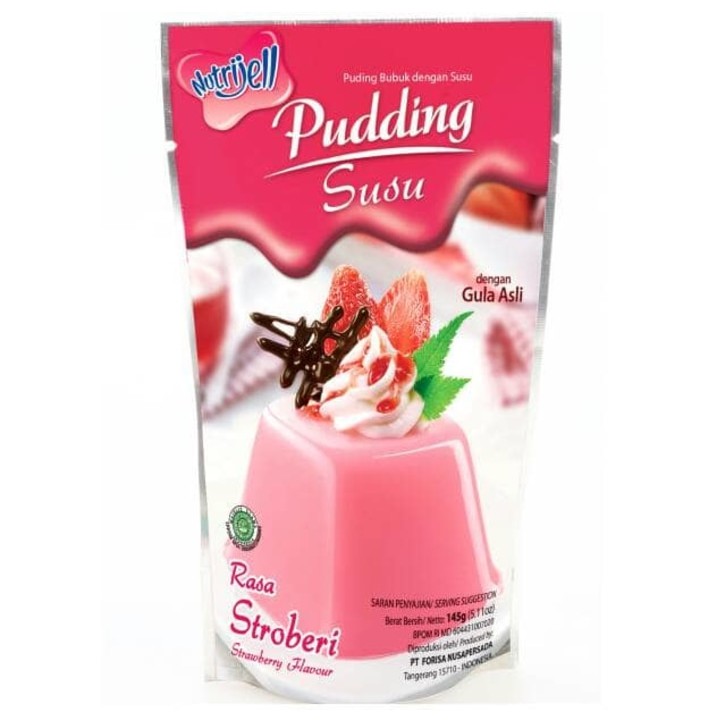 Nutrijell Puding Susu Strawberry 145GR