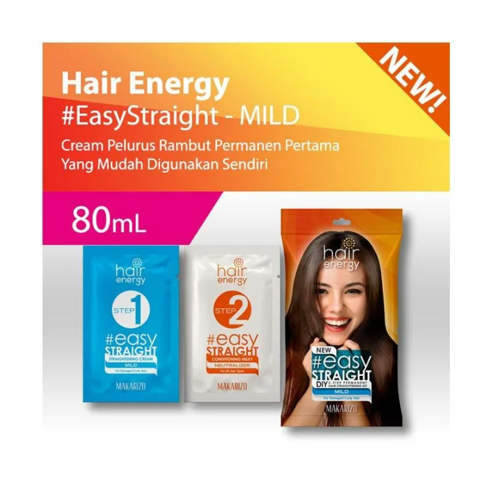 Makarizo Diy 2-Step Permanent Hair Straightening Kit Mild 80ML