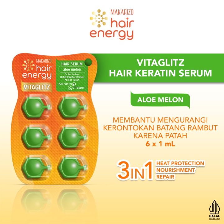 Makarizo Vitaglitz Hair Serum Aloe Melon 6X1ML