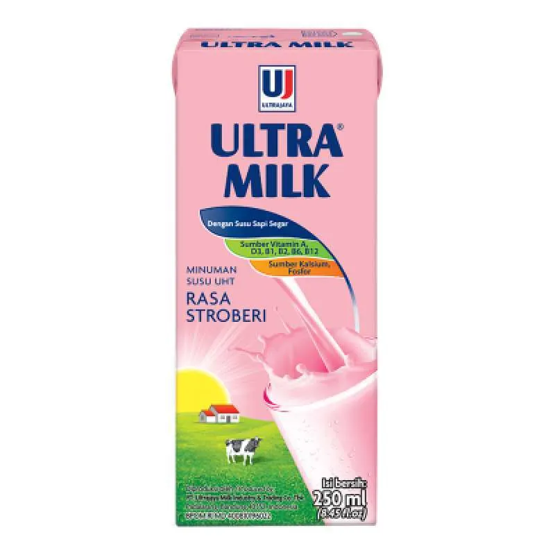 Ultra Milk UHT Stroberi 250ML