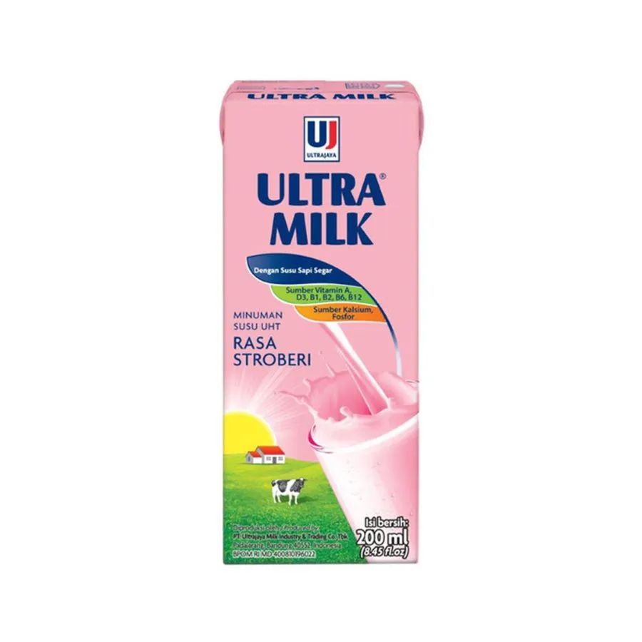 Ultra Milk UHT Stroberi 200ML