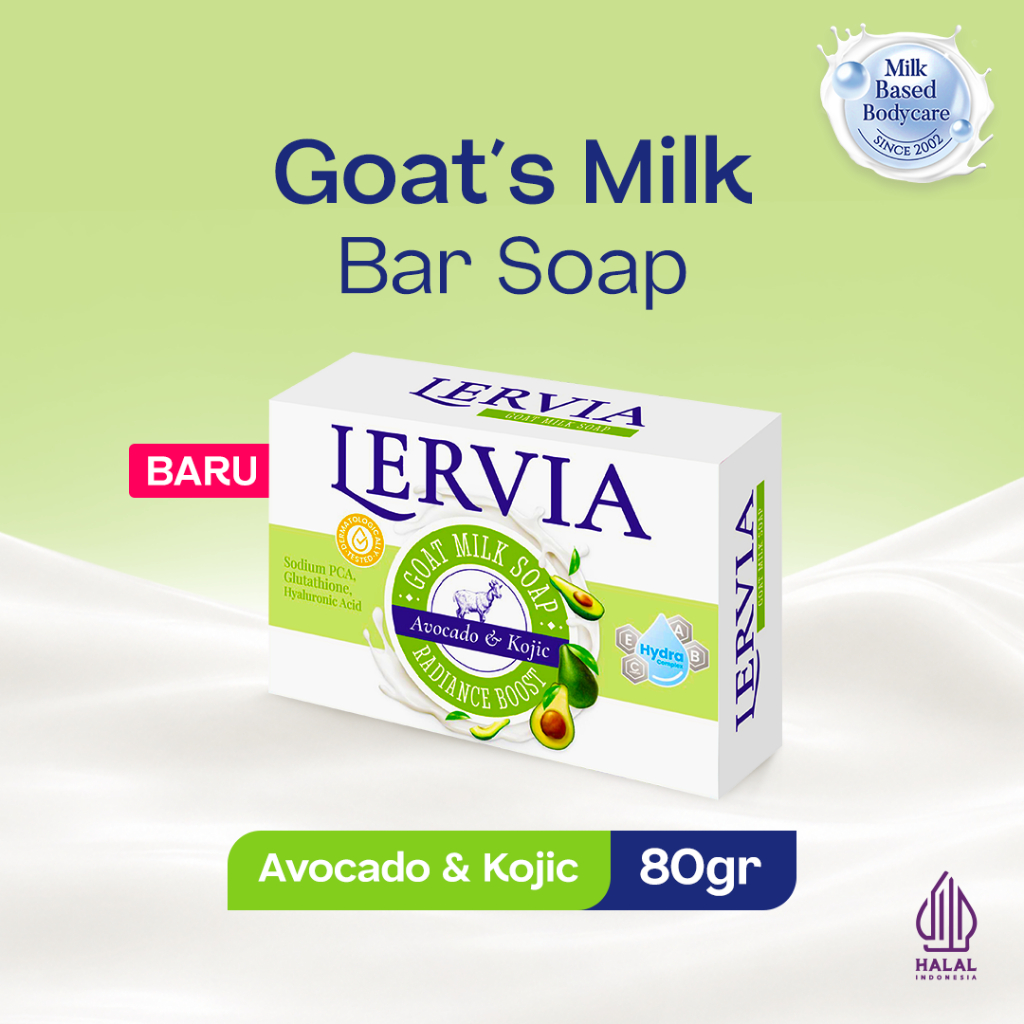 Lervia Bar Soap Avocado & Kojic Goat Milk 80GR