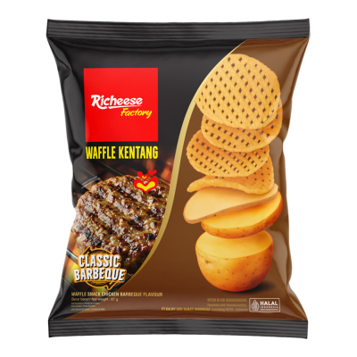 Richeese Factory Waffle Kentang Barbeque 54GR