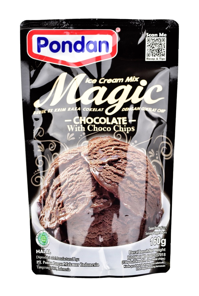 Pondan Magic Ice Cream Chocolate With Choco Chips 160GR