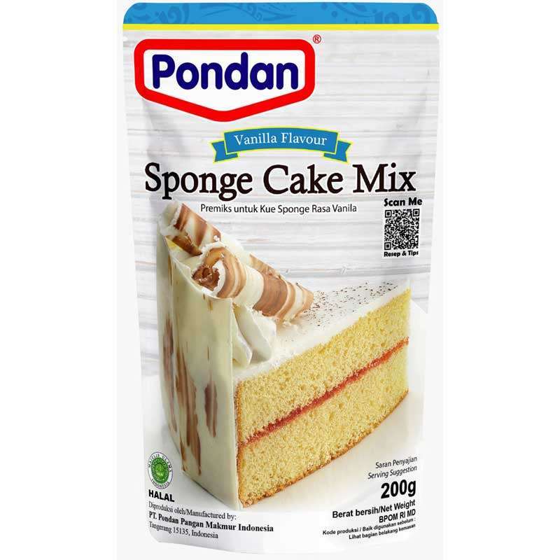 Pondan Sponge Cake Mix Vanilla 200GR