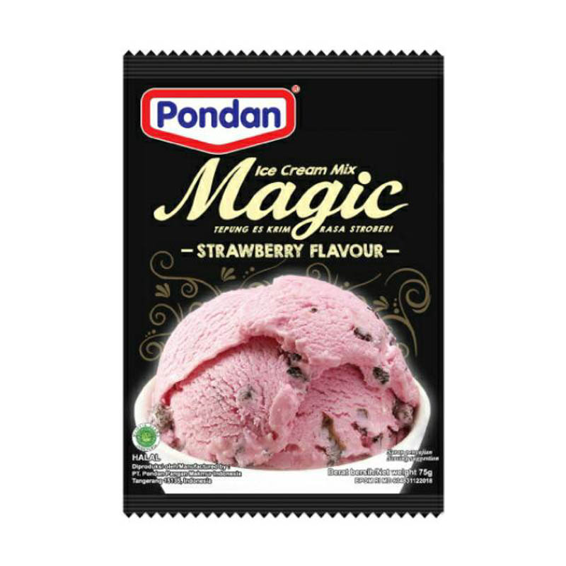 Pondan Magic Ice Cream Strawberry 75GR