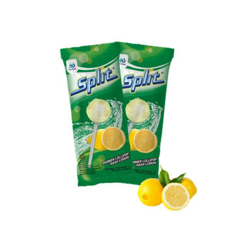 Split Permen Lollipop Lemon 9GR